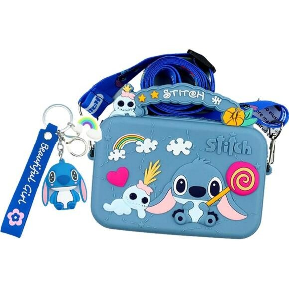 Cute crossbody bag for girls small silicone shoulder purse wallet with zipper po - Picture 1 of 8